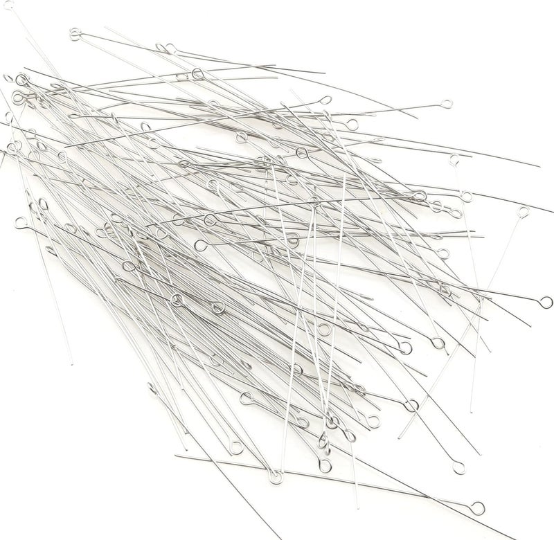 TAODAN Eye Pin 200pcs 2.75inch/70mm 304 Stainless Steel Open Eyepins Headpins for Jewelry Necklace Making - Image 3
